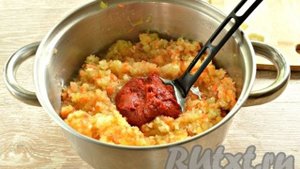 Кабачковая икра с томатной пастой и чесноком на зиму