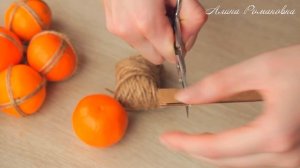 Ананас из шампанского и мандаринов | Подарок на Новый год своими руками