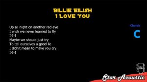 Billie Eilish - I Love You (SLOW karaoke acoustic)
