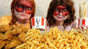 ASMR MUKBANG KFC Острые Крылышки ASMR Eating Sounds No Talking Звуки Еды Мукбанг не Болталка