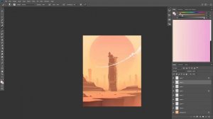 Lasso tool speedpaint - digital painting process - Photoshop