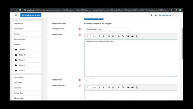 Hacking Moodle and gaining Remote Code Execution on its server