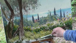 Художник Артём Пучков. Весна в Гаспре.