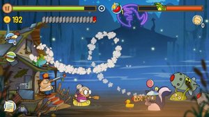 Прохождение Swamp Attack, 59 уровень, испытание, почти вся игра пройдена