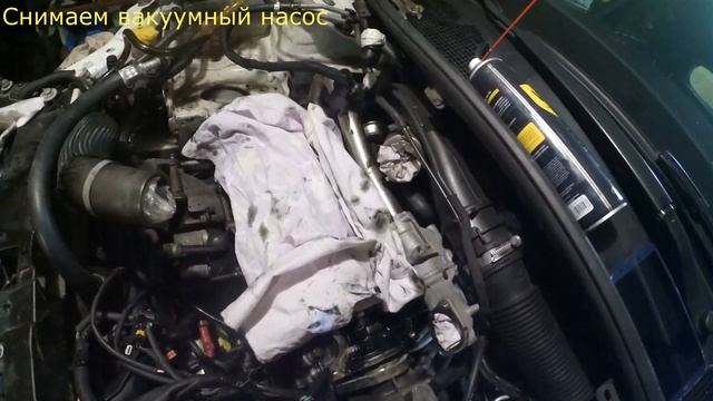 Ремонт Рено меган 3 DCI К9К836 часть 10 (Снимаем вакуумный насос) смотреть онлайн