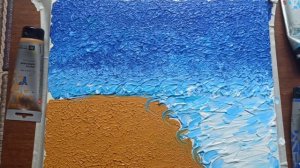 Рисуем летнее море. Простая картина акриловыми красками