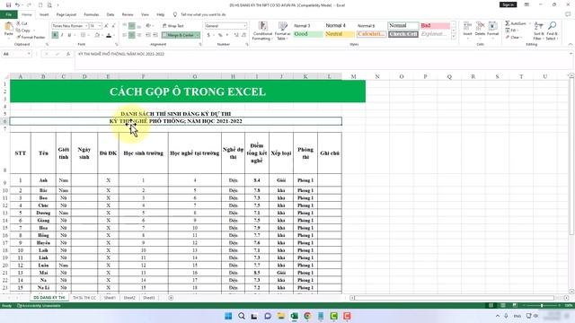 Cách Gộp Ô Trong Excel | Cách Gộp Nhiều Ô Thành 1 Ô Trong Excel смотреть онлайн