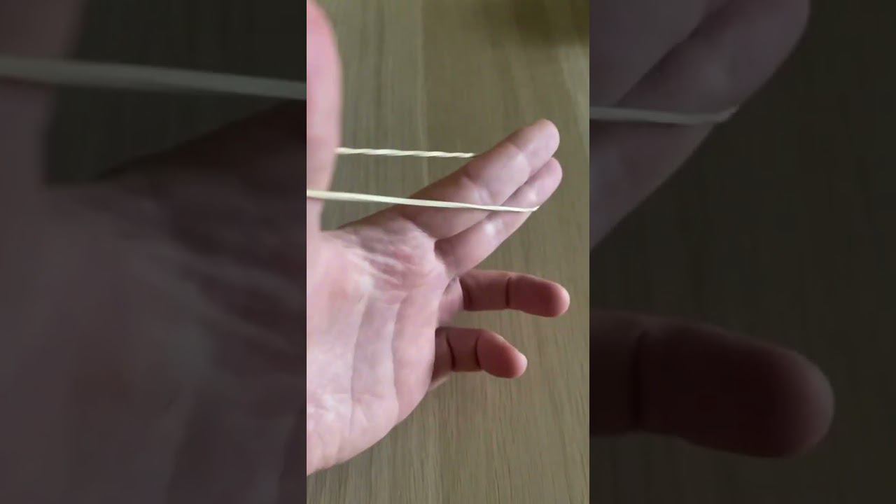 Резинка через палец/обучение rubber band magic tutorial #magictutorial