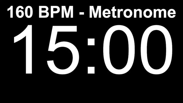 160 BPM METRONOME with 30 Minutes Count Up Timer смотреть онлайн
