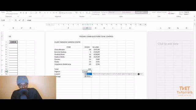 Basic Formulae in MS Office Excel