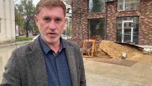 Подсветка фасада многоквартирного дома в городе Избербаш