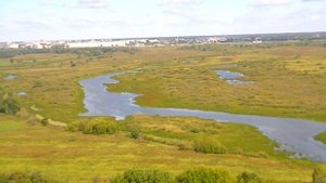 Река Ока в окрестностях с. Дуденева и г. Горбатова Нижегородской области. 23 августа 2014