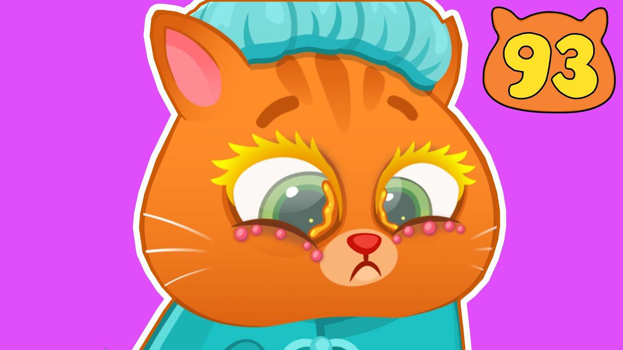 Суровый КОТИК БУБУ №93. Бубу заболел. Макияж для кота. Мультик ИГРА про котят на Хвостик ТВ смотреть онлайн