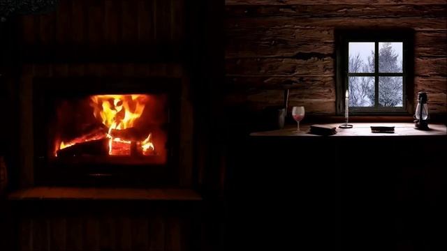 Для души,мурчание кота,треск дров в камине. смотреть онлайн