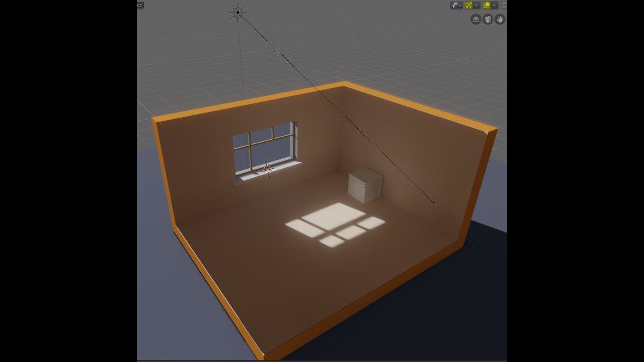 Прозрачная-непрозрачная стена в комнате Blender 2.80 Evee
