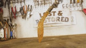 Реставрация старинного ржавого ножа Kukri (Khukri)