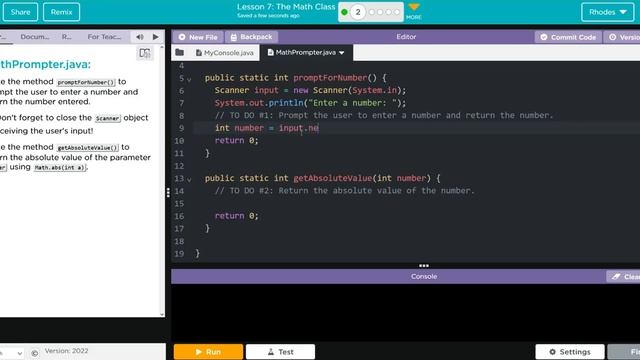 AP CS A - Code.org: Unit 4: Lesson 7 #2 (2022)