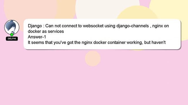 Django : Can not connect to websocket using django-channels , nginx on docker as services смотреть онлайн