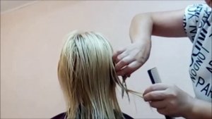 Шапочка на длинные волосы(стрижка ножницами)