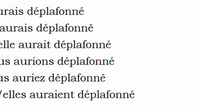 Изучение французского языка = Спряжение глаголов = Déplafonner смотреть онлайн