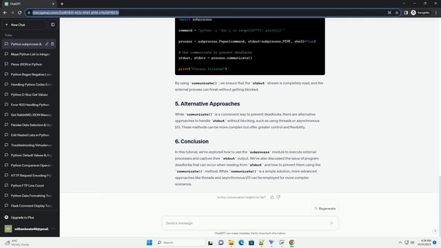 Python subprocess stdout program deadlocks