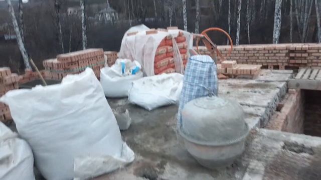 Строим кирпичный дом. Кирпчная кладка. Строительство дома