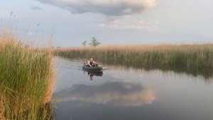 Байдарка с электромотором.