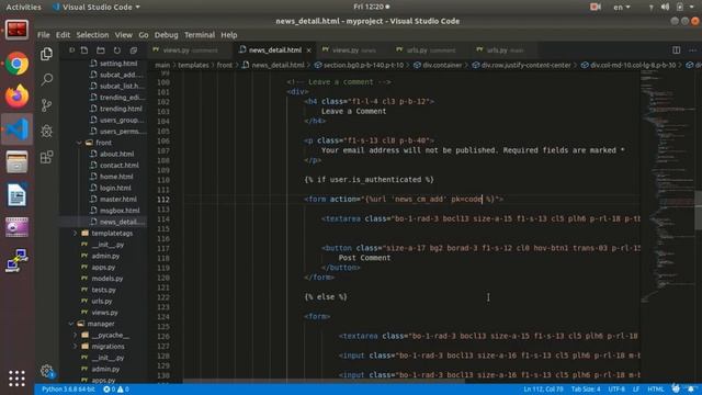 Add Comment Function | Python and Django