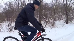 Езда Зимой на велосипеде
