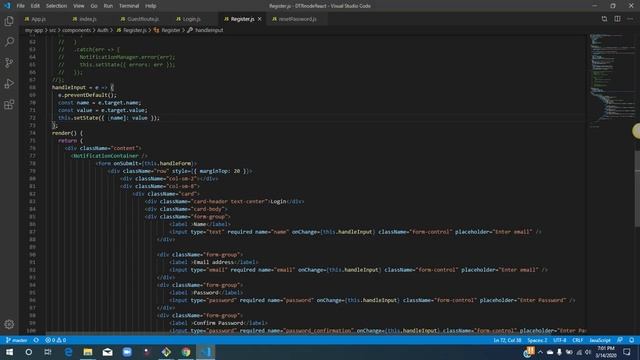 React Node Tutorial part 5 | Handle form and authentication in react in Hindi | register page react смотреть онлайн
