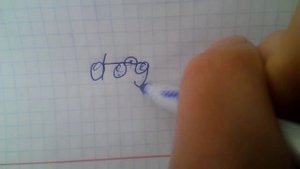 Как нарисовать из слова dog  собаку