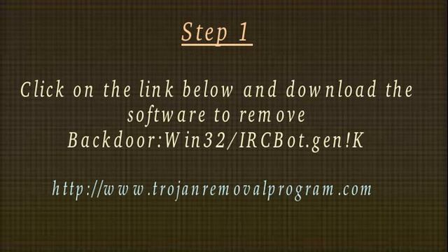 Remove Backdoor:Win32IRCBot.gen!K - Easy Guideline смотреть онлайн