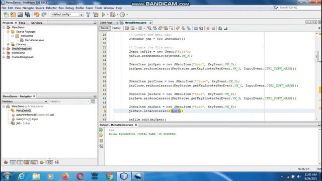 Java the complete Reference Ninth Edition (Chapter 33) Example (1) Create a Main Menu смотреть онлайн