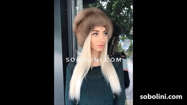 Модная Шапка фасон Монголка, тренд сезона ! Шапка из меха Куницы в цвете соболя Тортора, индпошив о