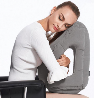 Надувная воздушная подушка для путешествий, подголовник для поддержки подбородка, для самолета,офиса