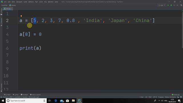 Lists in Python -#11 Python Tutorial for beginners