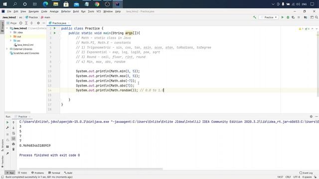 Java урок - 8.1.3 Класс Math и min, max, abs, random методы смотреть онлайн
