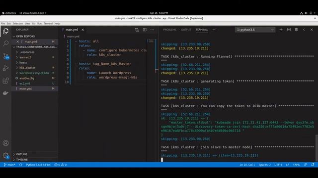 Provision , Configure Kubernetes Cluster and Launch wordpress pod using Ansible | Arth Tasks |
