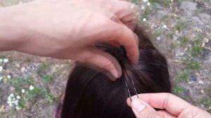 Как обернуть волосы вокруг резинки. Многоярусные хвосты // How to wrap around ponytail