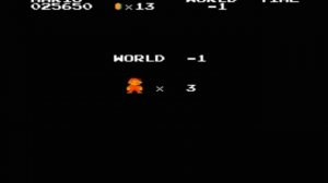 Минусовой уровень в Super Mario Bros