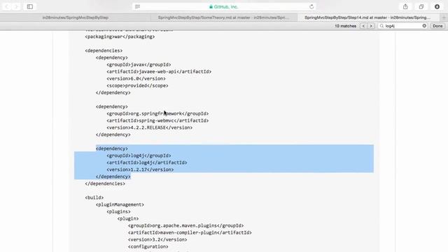 Spring framework Tutorial (086 Step 14 Add Logging Framework Log4j) смотреть онлайн