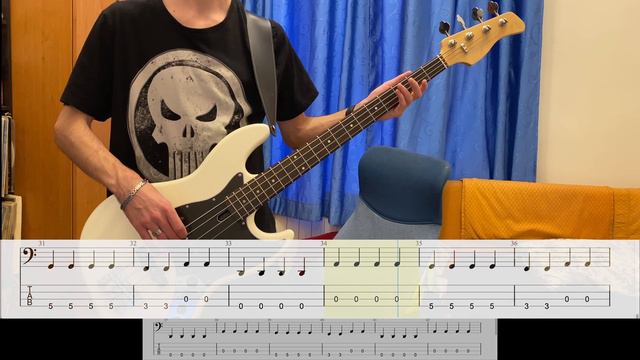 Rammstein - Ohne Dich (Bass Cover, Play along tabs)