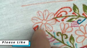 Vibrant Embroidery: A Look at Peruvian DMC's Flower Border Design