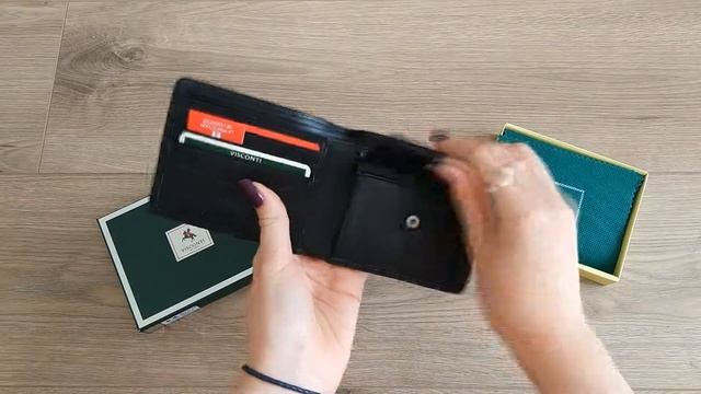 Обзор мужского кожаного кошелька Visconti HT-7 blk смотреть онлайн