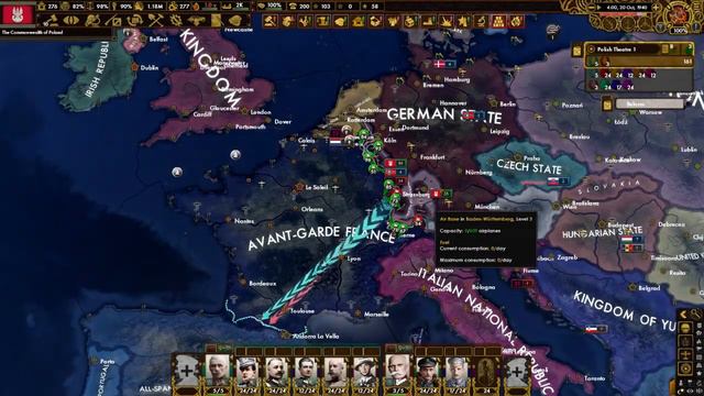 Taking over Europe as Poland in Red flood Hoi4 ( Hearts of Iron 4 ) смотреть онлайн