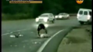 Авария, ребенок и отец вылетают из заднего стекла авто