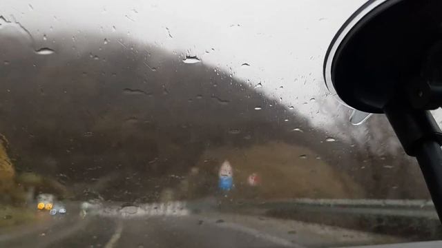 Лазаревское Сочи Нижнее Макопсе, дорога и дождик!!! смотреть онлайн