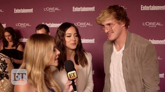 EXCLUSIVE: Logan Paul and Chloe Bennet are the Goofiest, Cutest Pair on the Red Carpet -- Watch!