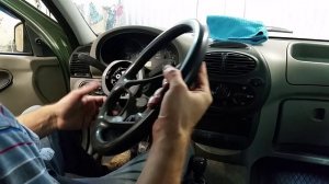 как снимается руль и снятие подушки сигнала лада калина