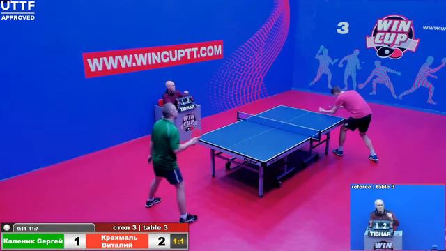Каленик Сергей 3-2 Крохмаль Виталий Турнир Восток 3 WIN CUP 10.12.20  Зал 3